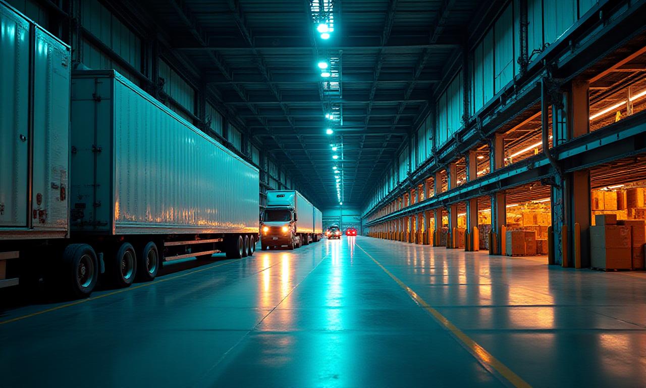 Modern logistics warehouse hub
